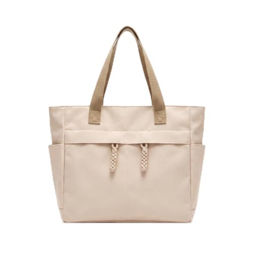 CHENXIAOHONG Bolsa Tote Feminina de Lona com Grande Capacidade, Bolsa de Ombro Elegante e Sofisticada para Trabalho e Faculdade(Bege)