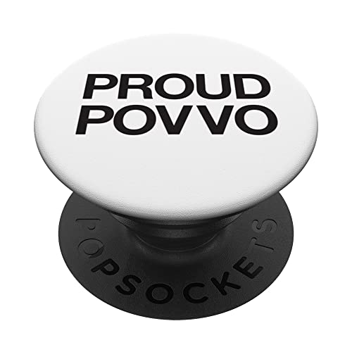 I'm A Proud Povvo PopSockets Swappable PopGrip, Black