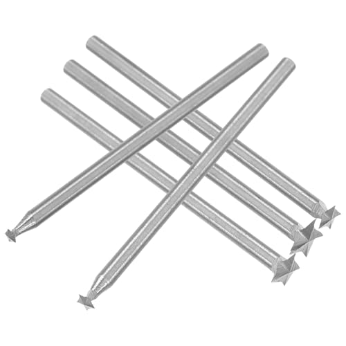 Alipis Brocas para Tallar Madera Eléctricas 2,35 Mm, Juego de 5 Piezas de Brocas Rotatorias para Grabado, Escofinas de Metal Duro para Carpintería, Accesorio para Herramienta Rotativa