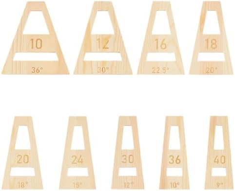 BENECREAT 9PCS Segmented Bowl Wedgies, Almond White Trapezoidal Segmented Bowl Wedge Tool Set for Segmented Bowl Making Jig, Sled, Wood Turning, 5mm Thick