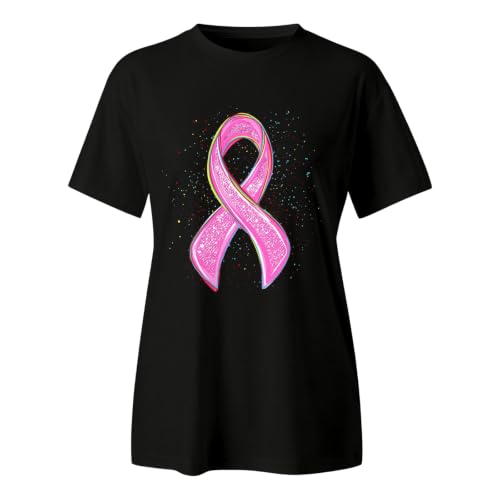 Womens Shirts Pink Ribbon Breast Cancer Shirt Breast Cancer Awareness Inspirational Tee Tops Survivor Gifts Tees - image 3