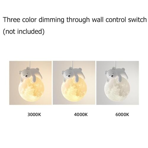 Veilleuse murale dimmable ours blanc applique 3D style scandinave - 7