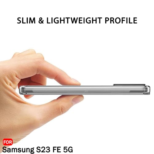Image of TheGiftKart Back Cover Soft Case for Samsung Galaxy S23 FE 5G | Best Camera Protection | Inbuilt Dust Plugs & Anti-Slip Grip | Ultra Clear Slim Back Cover Case (Silicone, Transparent)