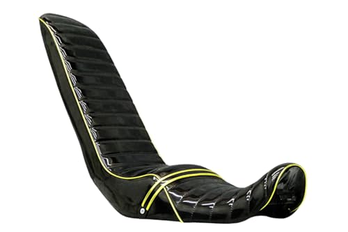 ゼファー400前期 黒金エナメル 三段シート/ロングシート 初期〜2型 前期 C1 C2 C3 C4 ブラック ゴールド3段 車検対応 段シート へっぽこ社長