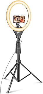 UBeesize 12’’ Ring Light with Tripod, Selfie Ring Light with 62’’ Tripod Stand, Light Ring for Video Recording&Live Streaming(YouTube, Instagram, TIK Tok), Compatible with Phones, Cameras and Webcams