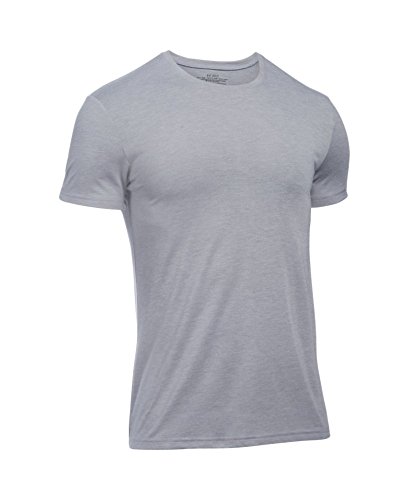 Under Armour Men's Core Crew Undershirt, True Gray Heather (025)/Stealth Gray, Small