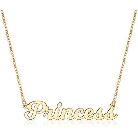 Ursteel Custom Name Necklace Personalized, 14K Gold Plated Personalized Name Necklace Dainty Name Plate Necklace Jewelry Personalized Gifts for Women Teen Girls, Metal, Cubic Zirconia Cover