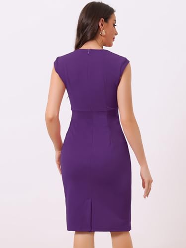 Image of Allegra K Women's Sheath Dress Pencil Work Sleeveless Professional Office Dresses