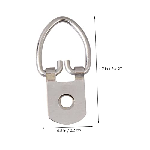 Image of Operitacx 200pcs D Ring Picture Hanging Hooks with Screws Wall Fixing Hardware for Photos Artwork and Paintings Durable Heavy Duty Wall Hooks for Easy Installation and Secure Display