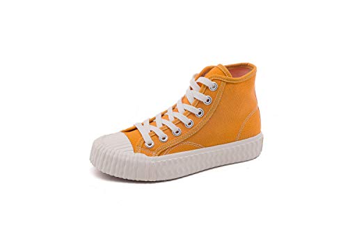 KENSBUY Women’s Comfortable Canvas Shoes Lace-up Fashion Sneakers Casual Flat Walking Shoes