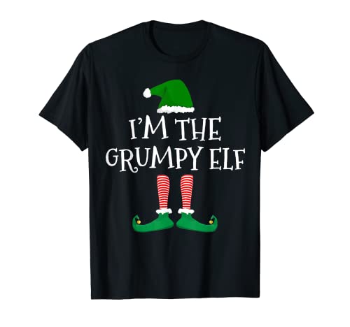 Camiseta navideña de la familia de elfo de i'm the grumpy elf camiseta