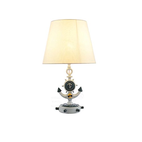 Preisvergleich Produktbild Desinger Schlafzimmer Kopfteil Auge Schutz Tischlampe Schreibtischlampe Mediterranean Kind Junge Die Sea Navy Tischlampe Leselampe Pastorale Kreative Dekoration Warm und Warm Licht American Cloth Schr