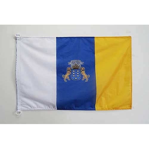 AZ FLAG, Canary Islands Flag, 2x3 Ft, For Outdoor, Spanish region of Canarias Banner Knitted Polyester with Two Plastic Rings