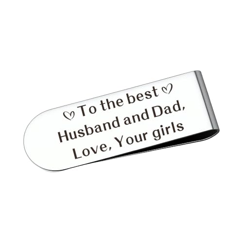 Engraved Money Clip for Dad Gifts from Daughter Wife, Dad Birthday Gift for Men Father Daddy Dads Money Clips for Cash Clip for Men Father Daddy Dads Birthday Gifts from Daughter Wife
