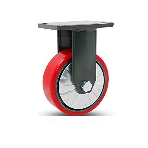 Roulettes pivotantes rouges en polyuréthane avec noyau en fer et roulement 6203 pour meuble