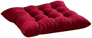Mumustar Soft Garden Pad Seat Chair Cushion With Ties Squared Dinning Seats Mat Cover Pillows For Office Patio Backyard (Red)