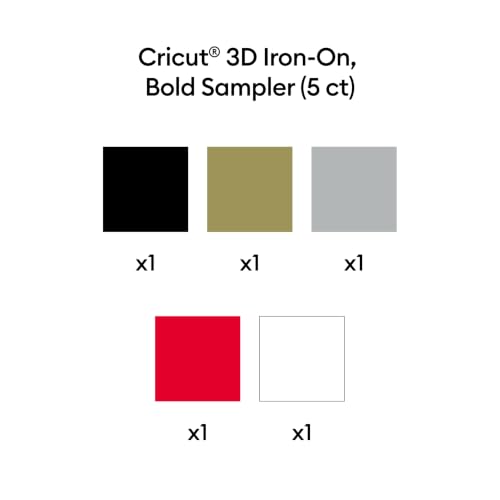 Cricut 3-D Iron-On - 5ft Bold Sampler, 12in x 12in Sheets (5 Count) - image 4