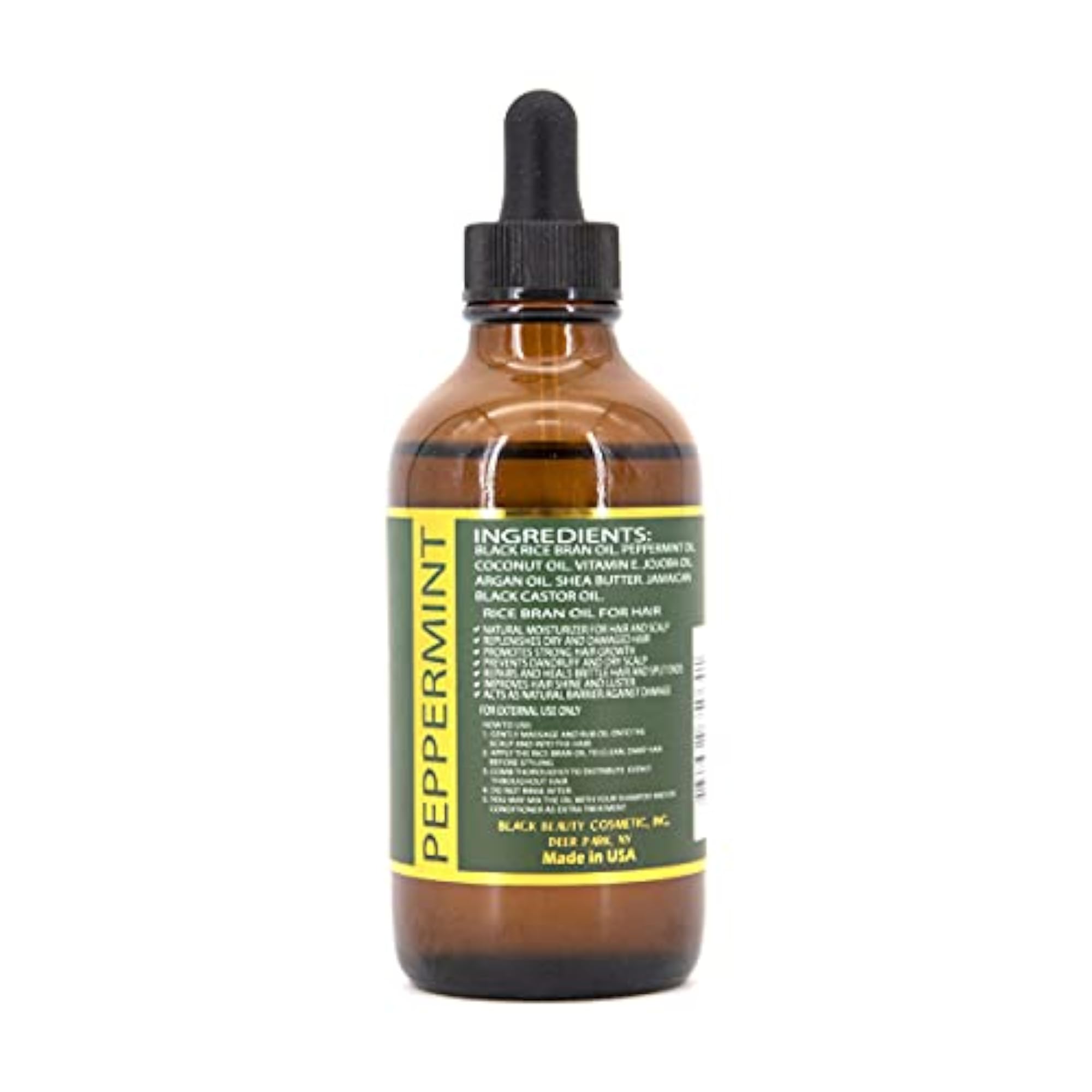 Black Rice Oil Hair Growth Oil 4oz - Peppermint