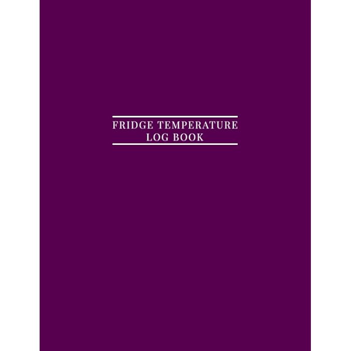 Buy Fridge Temperature Log Book Temperature Log For Refrigerator