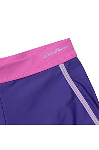 Eddie Bauer Girls' Rash Guard Set - Quick Dry Swim Shorts And Upf 50+ Long Sleeve One-Piece Swimsuit For Girls (S-Xl), Size Medium, Liberty #TOP2