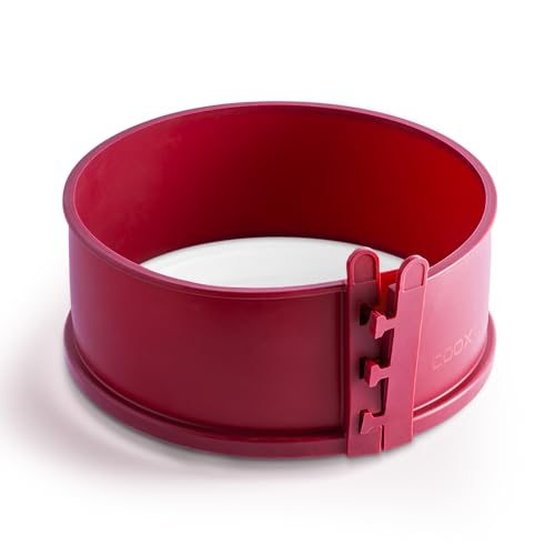 coox Springform mit Porzellanboden ⌀ 18 cm in Rot, perfekt backen und direkt auf der Porzellanplatte servieren und schneiden