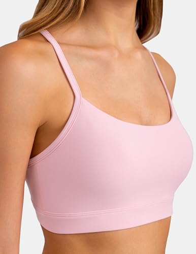 Image of Colorfulkoala Women's Dreamlux Y Back Sports Bra Low Impact Padded Workout Top with Built in Bra A-C Cups
