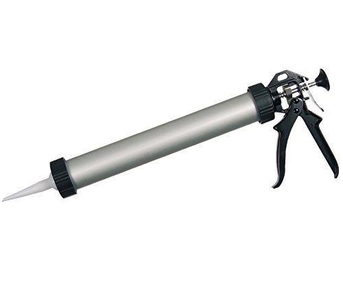 Stubai 419452 Profesjonalny pistolet kartridżowy z płytą dociskową/dyszą, srebrny/czarny, 600 ml