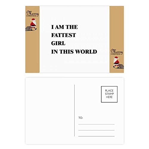 Cartes postales I am the Fattest Girl carte remerciement humour papeterie originale correspondance