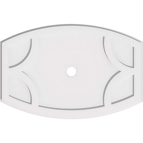 Image of Ekena Millwork CMP30X20KY-02000 Kailey Architectural Grade PVC Contemporary Urethane Ceiling Medallions 30 inchW x 20 inchH x 2 inchID x 16 1 /4 inchC x 1 inchP