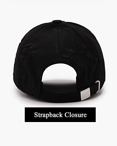 Gorra de béisbol bordada con flores para hombre y mujer miniatura 4