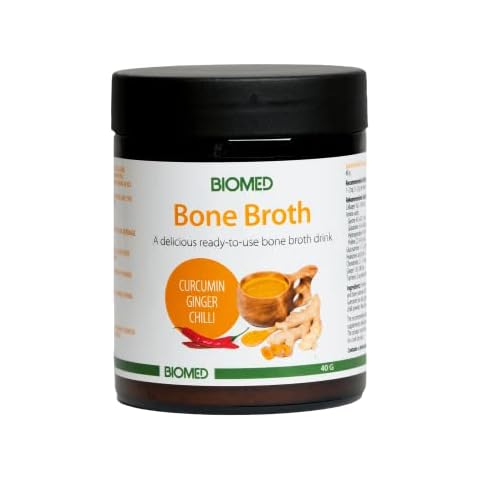 Biomed Bone Broth Premium Wildcrafted Reindeer Bone Broth Concentrate - Turmeric Curcumin Ginger Chilli - Bone Broth Collagen Cover