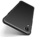 Produktbild wsky Hülle Case für iPhone XR Hülle, Slim Dünn Schwarz iPhone XR Handyhülle Silikon, Stoßdämpfend Scratchproof, Hohe Qualität Kratzfest Scrub Matte TPU, Weich Bumper Hinten Schutzhülle Black 6,1 Zoll