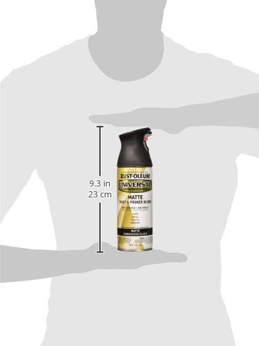 Miniatura 11 de Rust-Oleum 330505 - Pintura en aerosol universal para todas las superficies, 12 onzas, negro rústico mate (Matte Farmhouse Black), paquete de 2