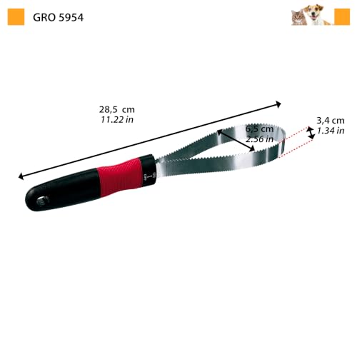 Miniatura 3 de Ferplast Peine Para Perros De Pelo Corto Elimina El Pelo Muerto Y El Exceso De Agua Después Del Baño Dientes Dobles De Acero Inoxidable, L 28,5 X A 6,5 Cm.