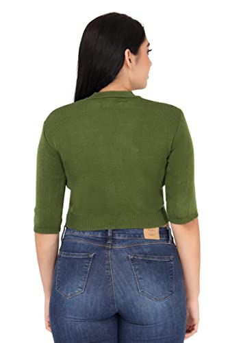 Image of Women Winter Wear V-Neck Half Sleeves Regular Fit Woollen Blouse