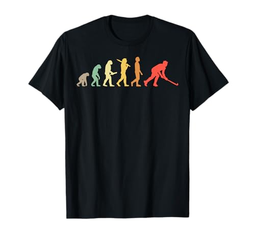 Retro Hockey Evolution Gift For Hockey Players T-Shirt