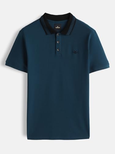 Image of WROGN Men's 100% Cotton Polo T-Shirt | Solid Style | Slim Fit