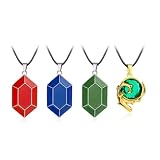 Términos: 100% nuevo 4 piezas de accesorios de juego de anime The Legend of Zelda Peso colgante collar Zelda Cosplay cuerda negra/collar de cadena de cuentas (cuerda negra)