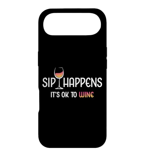 Sip Happens It's OK To Wine �������냏�C���O���X ���C���h�����N �X�}�z�P�[�X iPhone Air �p