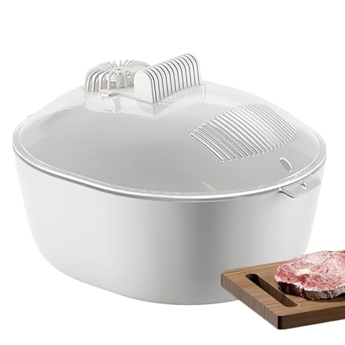 Rechargeable Cordless Fast Thawing Plate, Defrosting Tray for Frozen Meat with Timer, Durable ABS and PP Materials, 3D Surrounding Defrosting Rapid and Safer, for Home Cook, Barbecue