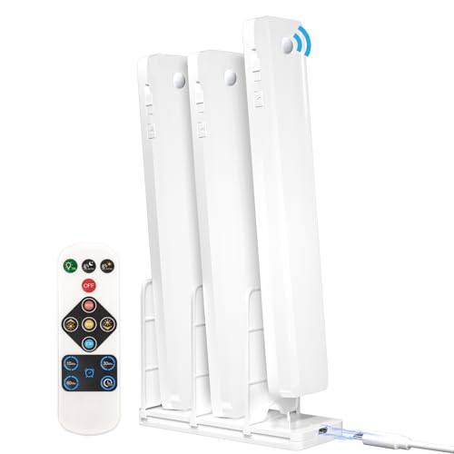 Bonlux Luz LED con Sensor de Movimiento,Luz LED Armario con 3 Color 3 Modos USB-C Recargable, LED Cocina Bajo Mueble para Gabinete Pasillo Escalera Sótano Cocina, 3 Piezas