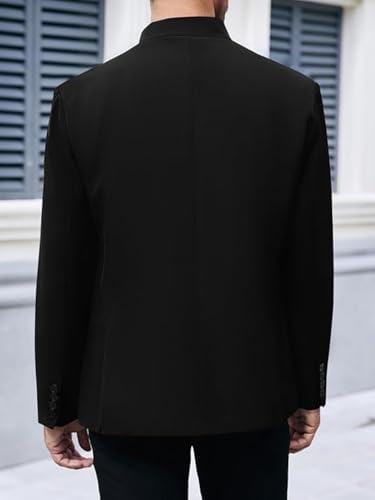 Mens Casual Suit Blazer Jackets Stand Collar Slim Fit Business Sport Coats Regular Fit Lightweight Suit Jacket for Men3