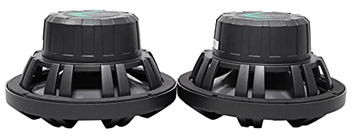 Image of (1) Pair Kicker 45KM84L 8 inch 600 Watt Boat Speakers LED's KM8 Bundle with (1) Rockville DMAC80B Dual 7.7 inch Wakeboard Tower Speaker Enclosure and (1) 1.75 inch Compatible with Polaris RZR Speakers (3 Items)