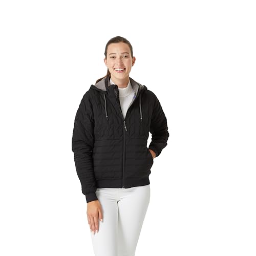 Women’s Revolve Hooded Jacket, Quilted Sensory Weighted Apparel, Relaxed Fit