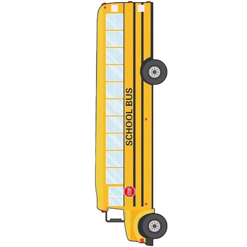 Muteitt Cortina para Puerta De Aula, Bonita Cortina Opaca con Forma De Autobús Escolar para Privacidad, Pequeña Cortina para Oficinas, Escuelas Y Ventanas.