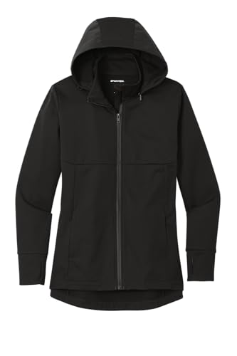 SPORT-TEK Women's Hooded Soft Shell Jacket | Cozy Rain Jacket for