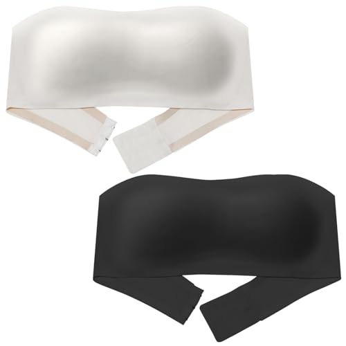 SEAUR Girl Bandeau Bra Seamless Wireless Bras Strapless Tube Bra with Detachable Adjustable Straps 8-16 Years