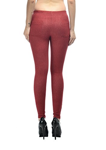 Image of Frenchtrendz Women's Slim Fit Mid Rise Stretchable Cotton Modal Spandex Jegging Pull On