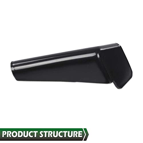 GRAND ORANGE RV Rain Gutter Spouts Long Version Left and Right 3 1/2\" Long 4pcs Black Gutter Spout