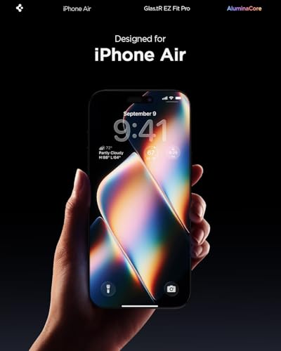 Image of Spigen EZ Fit Pro Tempered Glass Screen Protector Guard for iPhone Air [2 Pack]